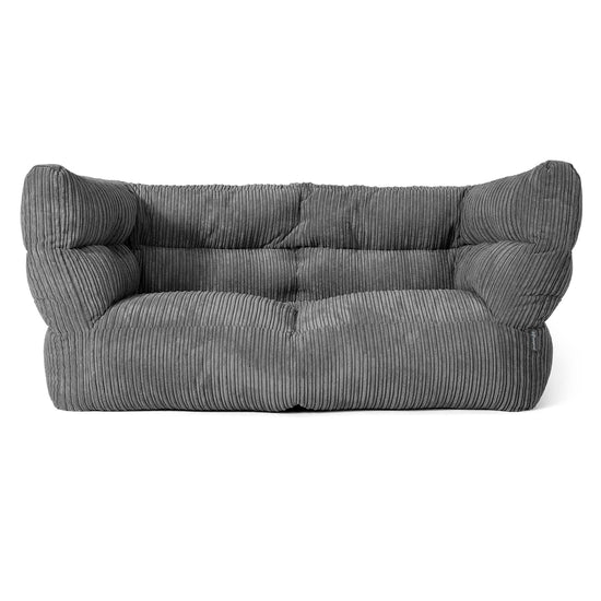 2-Sitzer Louis Sitzsacksofa - Cord Schiefergrau 01