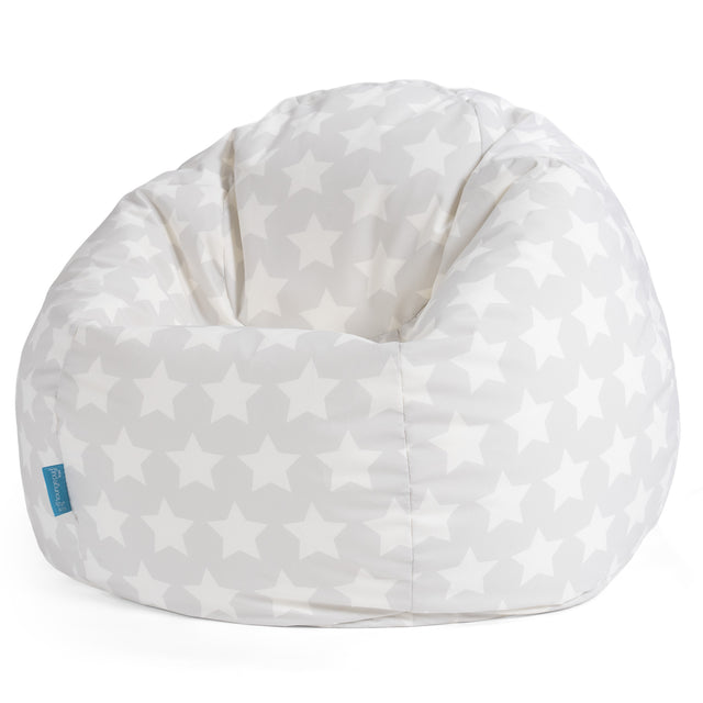 Klassischer Sitzsack Sessel - Druck Grau Star 01
