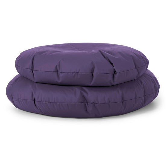 Flexforma Runder Sitzsack als Bodenkissen für Erwachsene - Pflegeleicht Lila 03