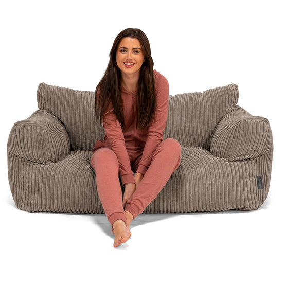 Josephine Sitzsack Sofa - Cord Beigegrau 03