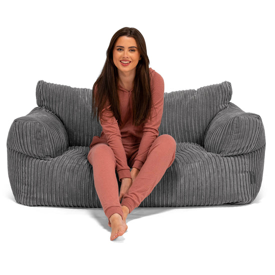Josephine Sitzsack Sofa - Cord Schiefergrau 03