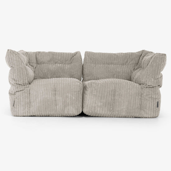 2-Sitzer Modulares Sofa-Set - Cord Nerzfarben 01