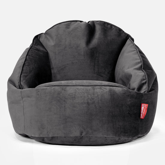 Bubble Sitzsack Sessel - Samt Schiefergrau 01