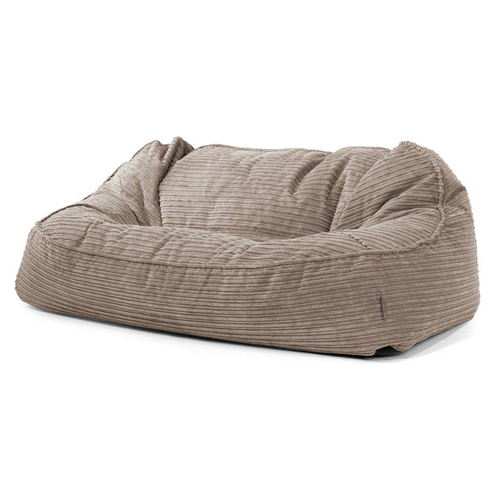 Das Slouchy XXL Sitzsack Sofa - Cord Beigegrau 01