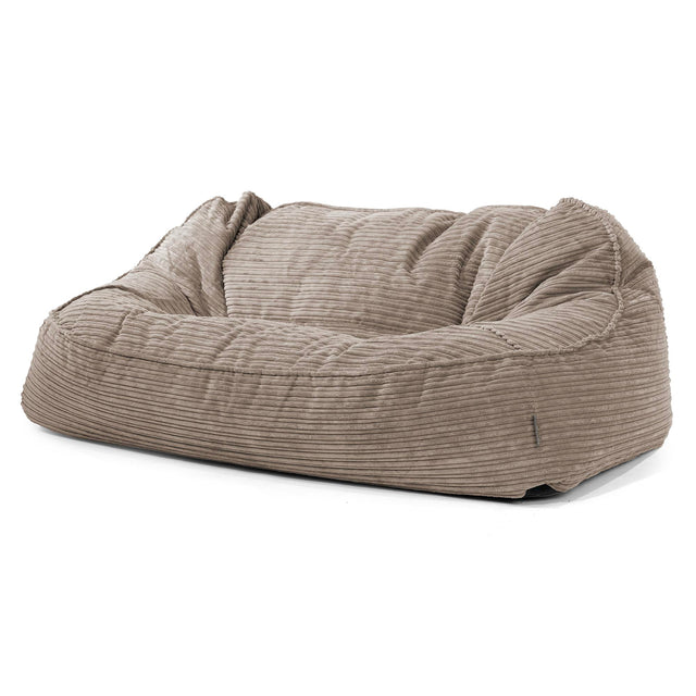 Das Slouchy XXL Sitzsack Sofa - Cord Beigegrau 01