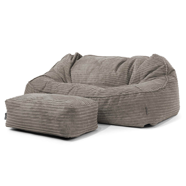 Das Slouchy XXL Sitzsack Sofa - Cord Graphitgrau 02