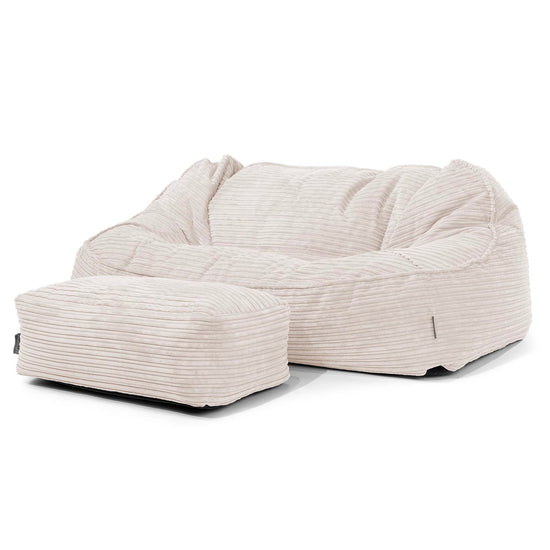 Das Slouchy XXL Sitzsack Sofa - Cord Elfenbein 02