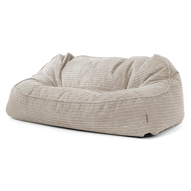 Das Slouchy XXL Sitzsack Sofa - Cord Nadelwaldgrün 01