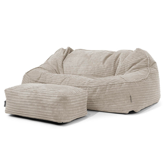 Das Slouchy XXL Sitzsack Sofa - Cord Nadelwaldgrün 02