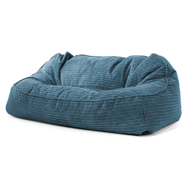 Das Slouchy XXL Sitzsack Sofa - Cord Marineblau 01