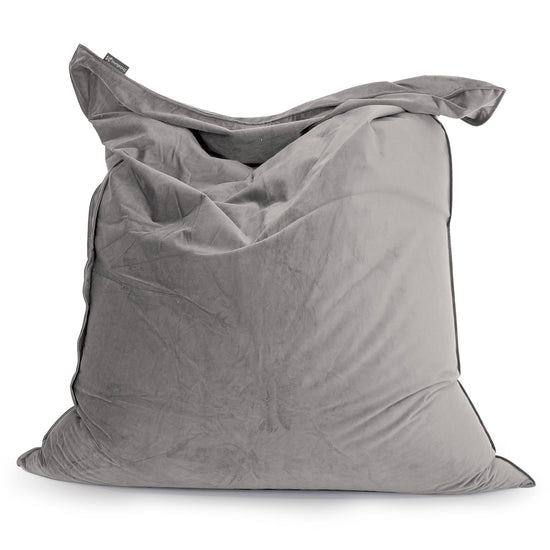 Sitzsack XXL - Samt Silber 01
