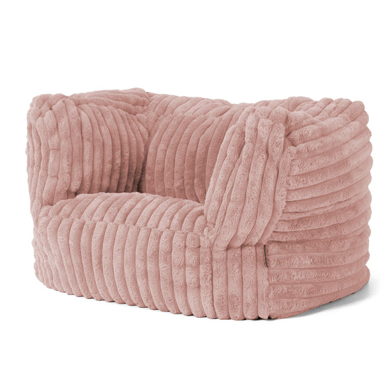 Albert Sitzsack Ohrensessel - Ultra Plüsch Cord Pastellrosa 03