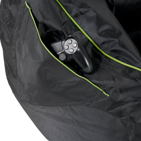 Egg Gaming Sitzsack - Schwarz / Grün 04