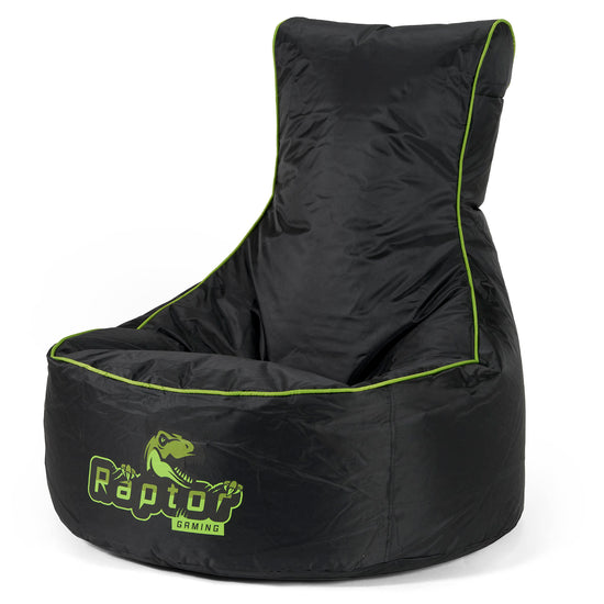 Gaming Sitzsack im Autositz-Stil - Schwarz / Grün 01