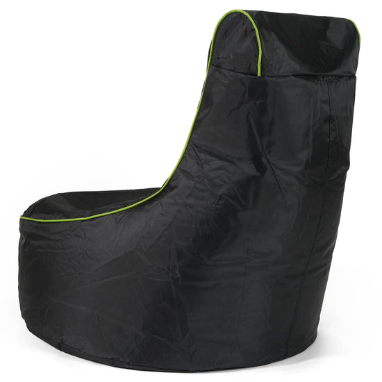 Gaming Sitzsack im Autositz-Stil - Schwarz / Grün 06