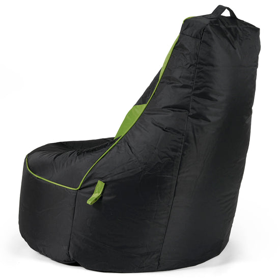 Gesteppter Gaming Sitzsack - Schwarz / Grün 03