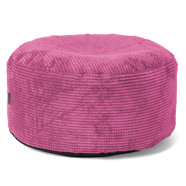 Großer runder Fußhocker - Pom-Pom Pink 01