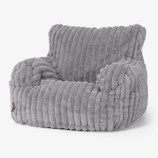 Josephine Sitzsack Ohrensessel - Ultra Plüsch Cord Grau 01