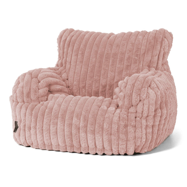 Josephine Sitzsack Ohrensessel - Ultra Plüsch Cord Pastellrosa 01