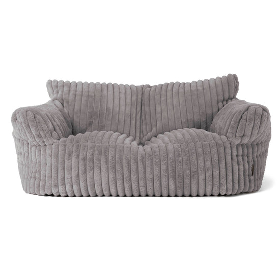 Josephine Sitzsack Sofa - Ultra Plüsch Cord Grau 01