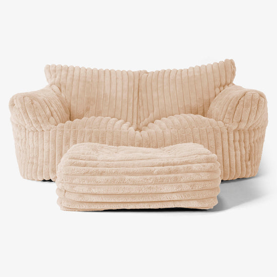 Josephine Sitzsack Sofa - Ultra Plüsch Cord Pfirsich 02