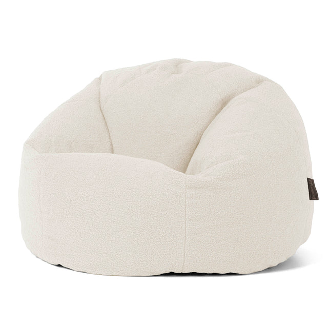 Klassischer Sitzsack Sessel - Bouclé Elfenbein 01