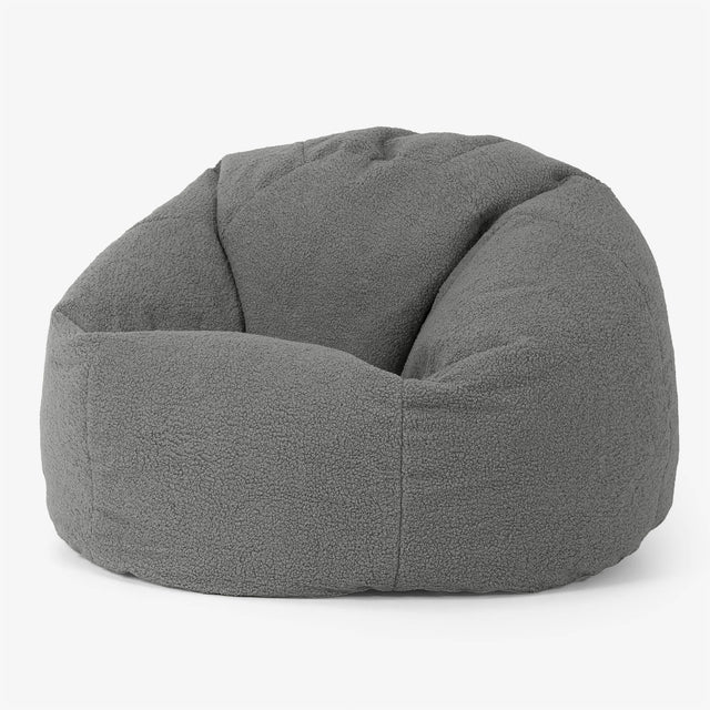Klassischer Sitzsack Sessel - Bouclé Grau 01