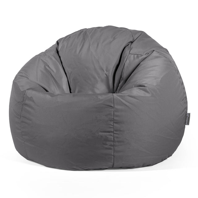 Klassischer Sitzsack Sessel - Pflegeleicht für Draußen Dunkelgrau 01