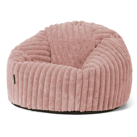 Klassischer Sitzsack Sessel - Ultra Plüsch Cord Pastellrosa 01