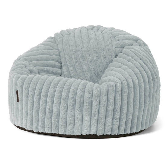 Klassischer Sitzsack Sessel - Ultra Plüsch Cord Taubenblau 01