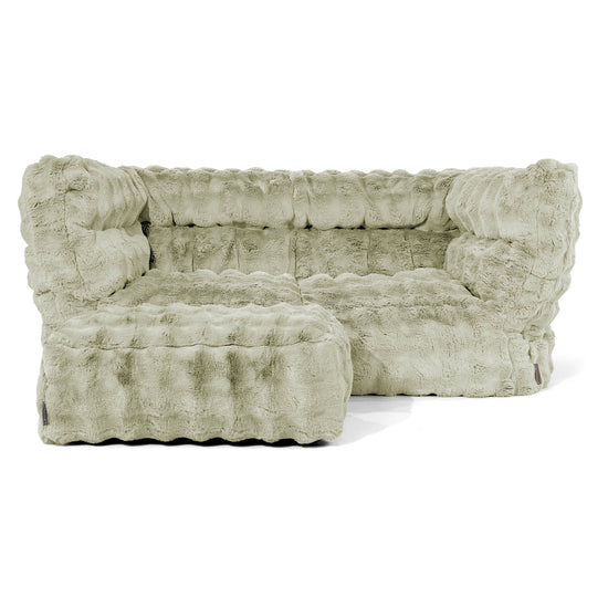 2-Sitzer Albert Sitzsacksofa 2.0 - Bubble Pelz Salbeigrün 02