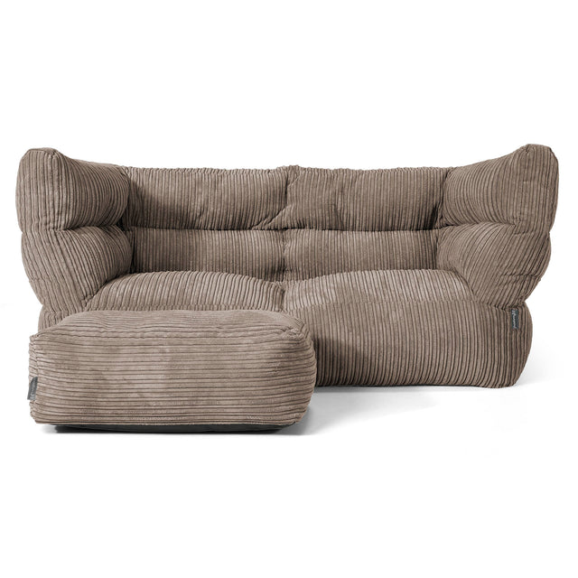 2-Sitzer Albert Sitzsacksofa 2.0 - Cord Beigegrau 02