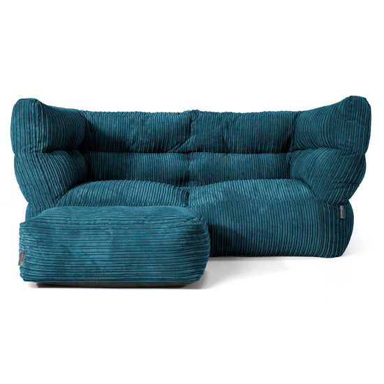 2-Sitzer Albert Sitzsacksofa 2.0 - Cord Blaugrün 02