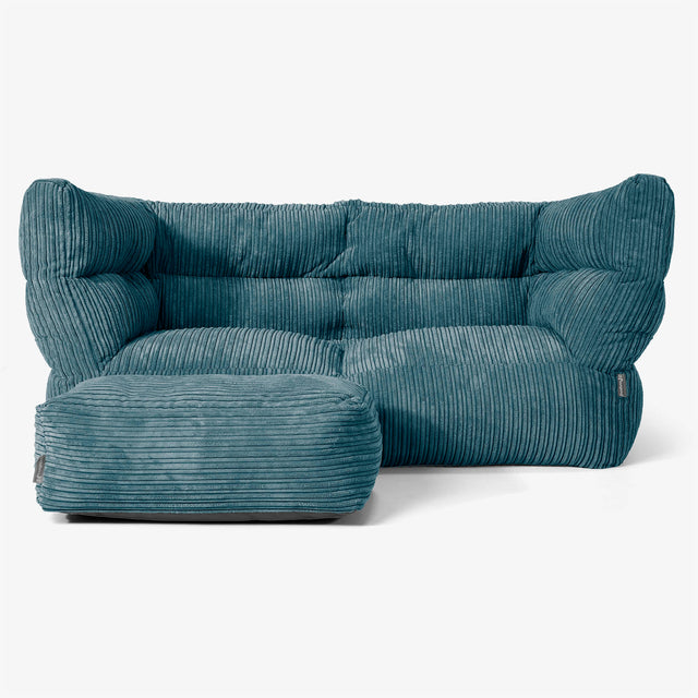 2-Sitzer Albert Sitzsacksofa 2.0 - Cord Blaugrün 02