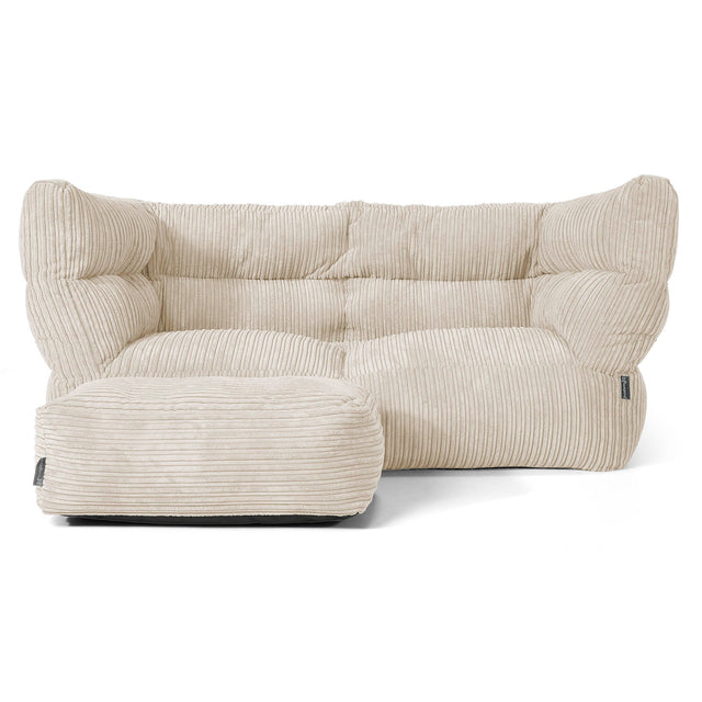 2-Sitzer Albert Sitzsacksofa 2.0 - Cord Creme 02