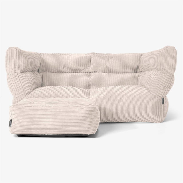 2-Sitzer Albert Sitzsacksofa 2.0 - Cord Elfenbein 02