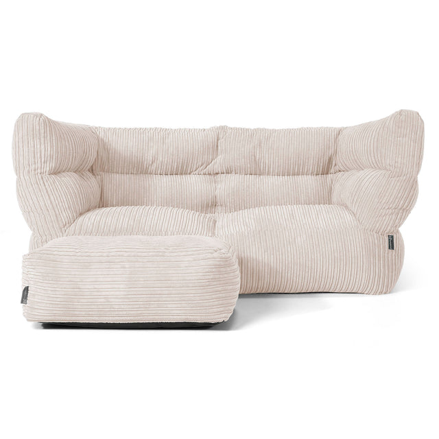2-Sitzer Albert Sitzsacksofa 2.0 - Cord Elfenbein 02
