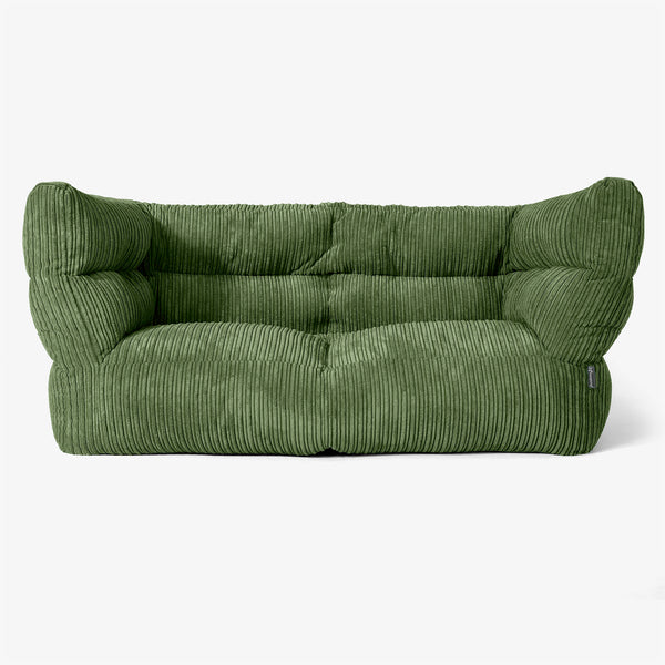 2-Sitzer Albert Sitzsacksofa 2.0 - Cord Nadelwaldgrün 01