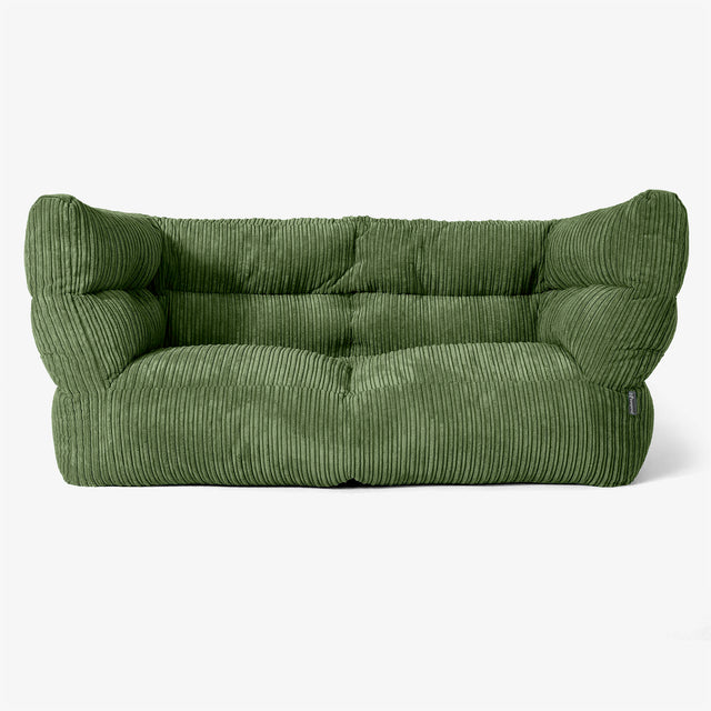2-Sitzer Albert Sitzsacksofa 2.0 - Cord Nadelwaldgrün 01