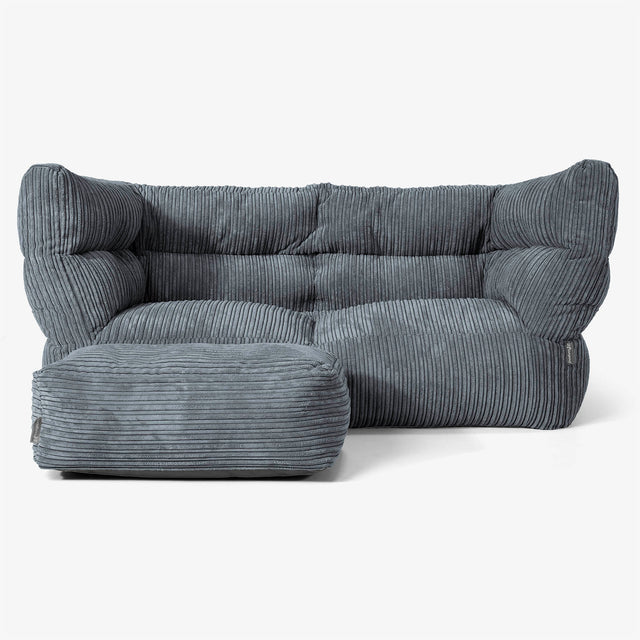 2-Sitzer Albert Sitzsacksofa 2.0 - Cord Schiefergrau 02