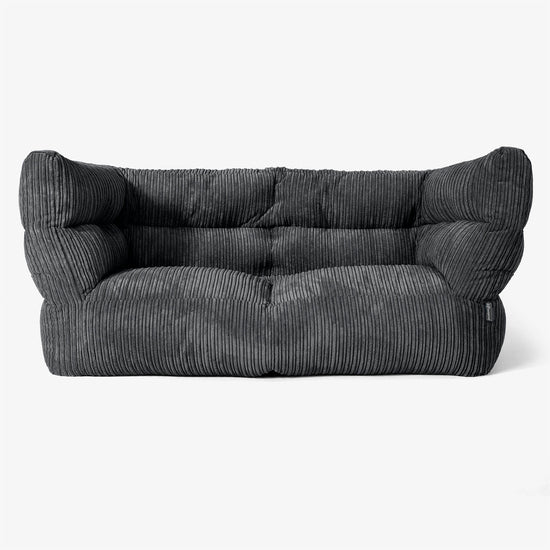 2-Sitzer Albert Sitzsacksofa 2.0 - Cord Schwarz 01