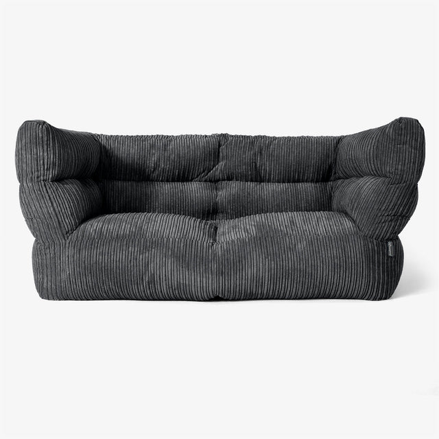 2-Sitzer Albert Sitzsacksofa 2.0 - Cord Schwarz 01