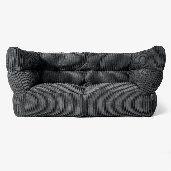 2-Sitzer Albert Sitzsacksofa 2.0 - Cord Schwarz 01