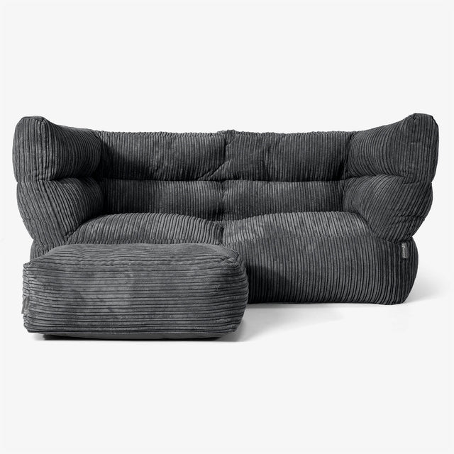 2-Sitzer Albert Sitzsacksofa 2.0 - Cord Schwarz 02