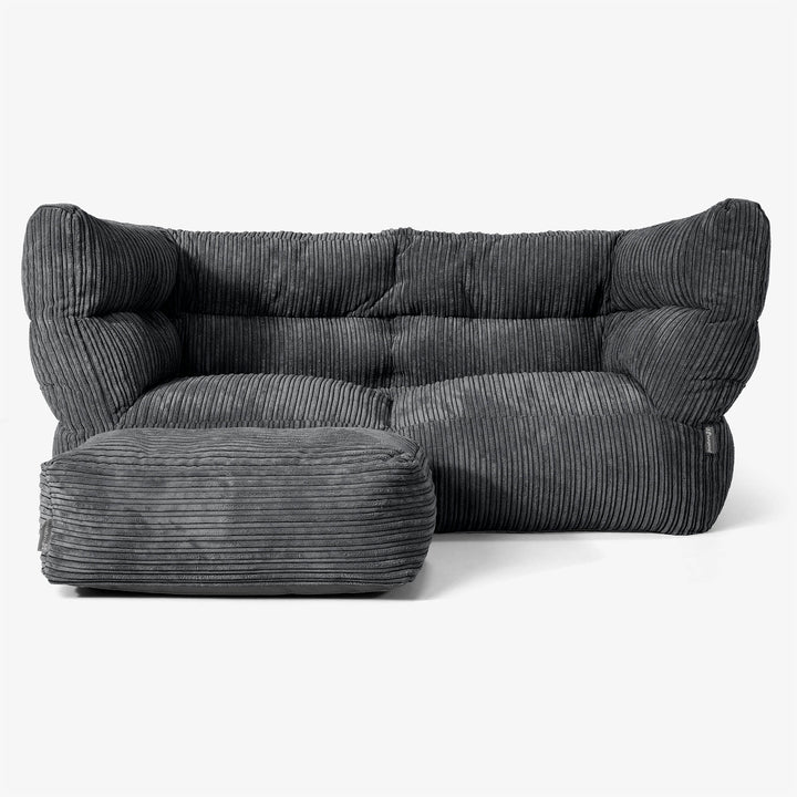 2-Sitzer Albert Sitzsacksofa 2.0 - Cord Schwarz 02