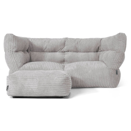 2-Sitzer Albert Sitzsacksofa 2.0 - Cord Silbergrau 02