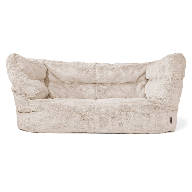 2-Sitzer Albert Sitzsacksofa 2.0 - Kaninchen Kunstfell Goldbraun 01