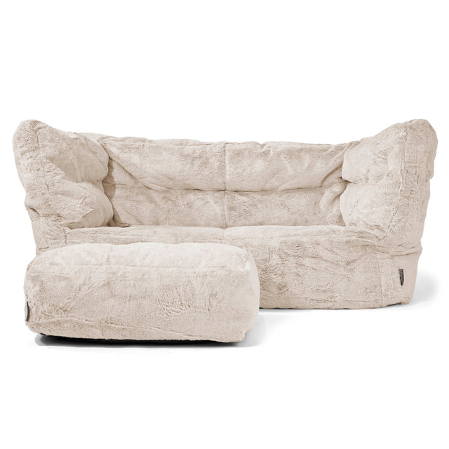 2-Sitzer Albert Sitzsacksofa 2.0 - Kaninchen Kunstfell Goldbraun 02