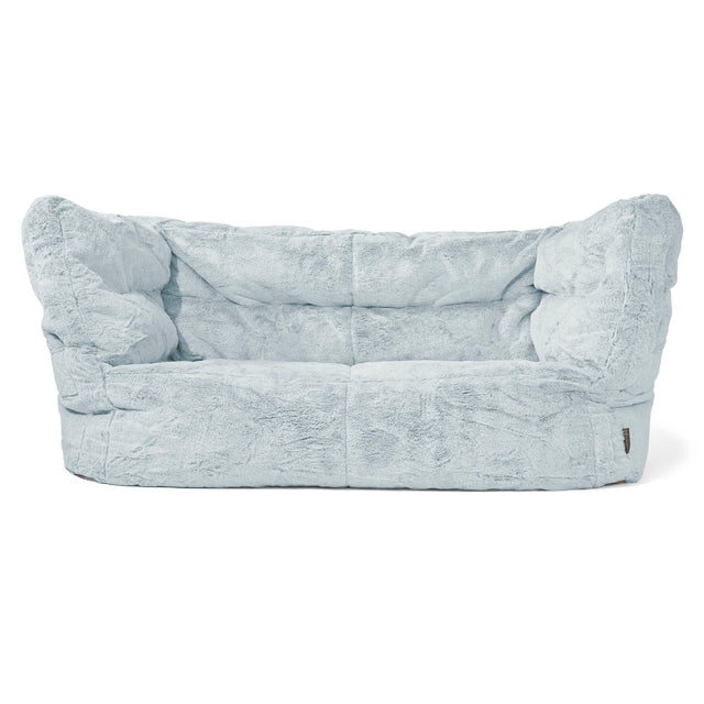 2-Sitzer Albert Sitzsacksofa 2.0 - Kaninchen Kunstfell Pastellblau 01