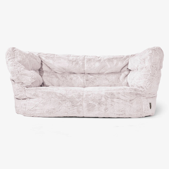 2-Sitzer Albert Sitzsacksofa 2.0 - Kaninchen Kunstfell Pastellrosa 01